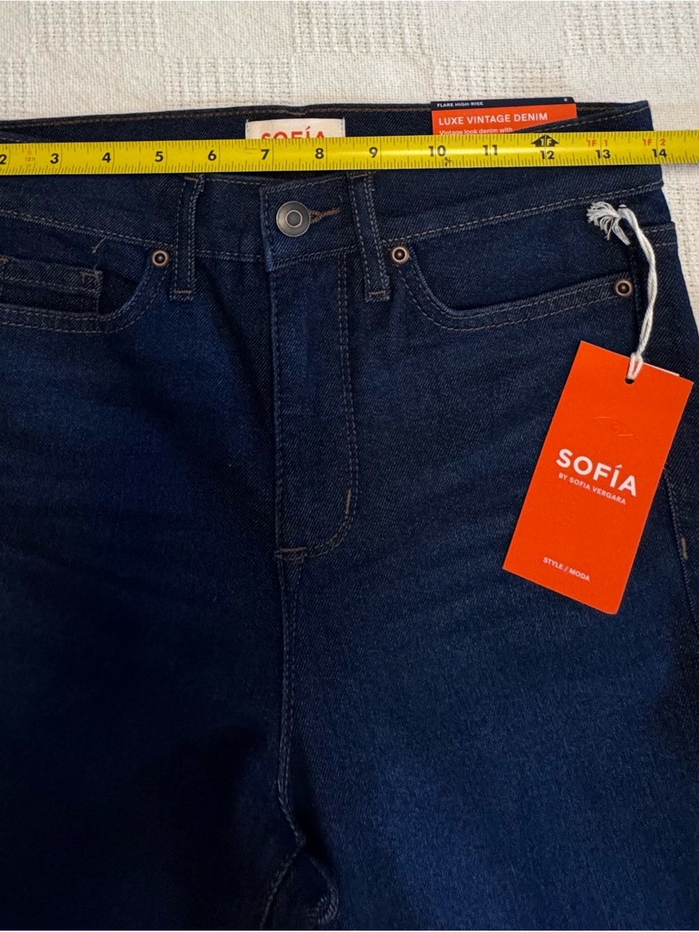 sofia by sofia vergara Dark Blue High-Rise Flare Jeans - Picture 7 of 13